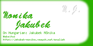 monika jakubek business card