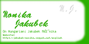 monika jakubek business card